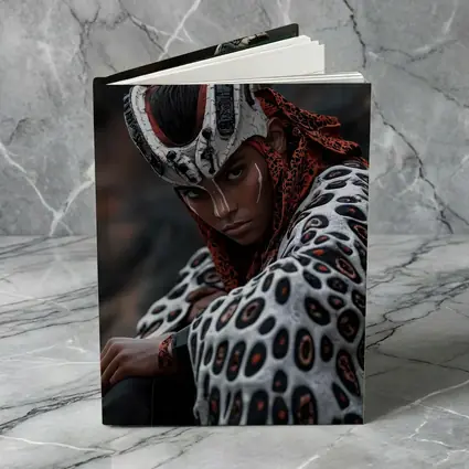 Fantasy Warrior Woman Tribal Armor Dark Background