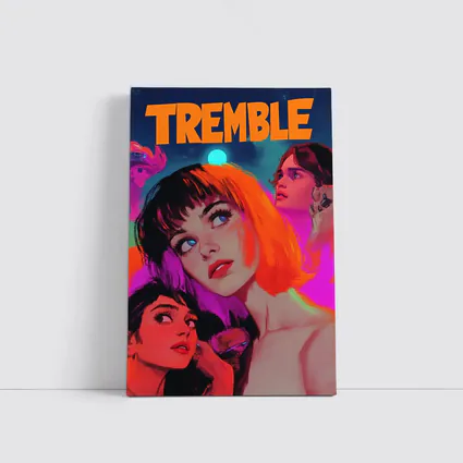 Tremble Bold Neon Women Illustrated Cosmic Art