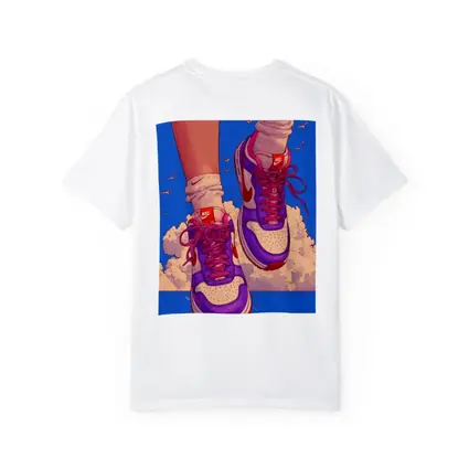 Nike Sneakers Anime Art Blue Sky