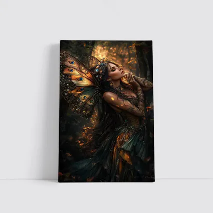 Fantasy Fairy Woman Butterfly Wings Forest