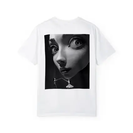 Surreal Black White Face Puppet Women Art