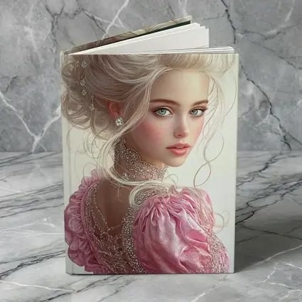 Elegant Fantasy Girl Pink Dress Portrait