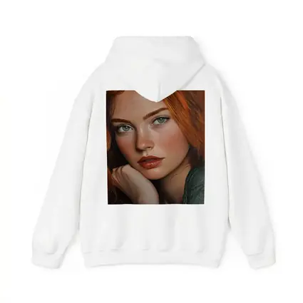 Red Hair Green Eyes Portrait Painting Art