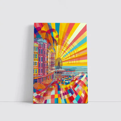 Brighton Pier Retro Pop Art Cityscape