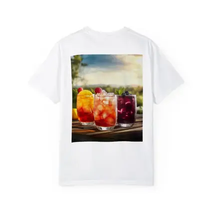 Iced Fruit Drinks Outdoor Summer Setting