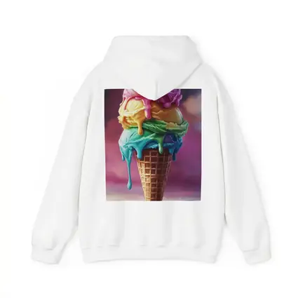 Colorful Dripping Ice Cream Cone Art