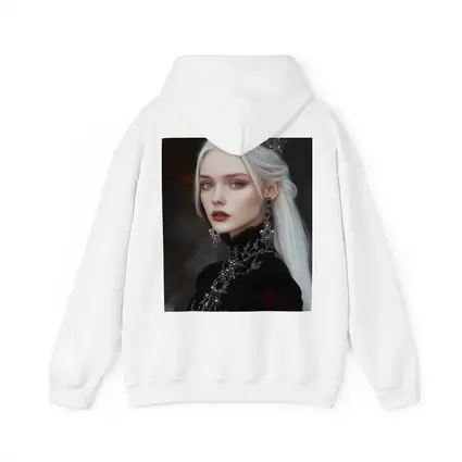 White Haired Queen Dark Fantasy Portrait Art