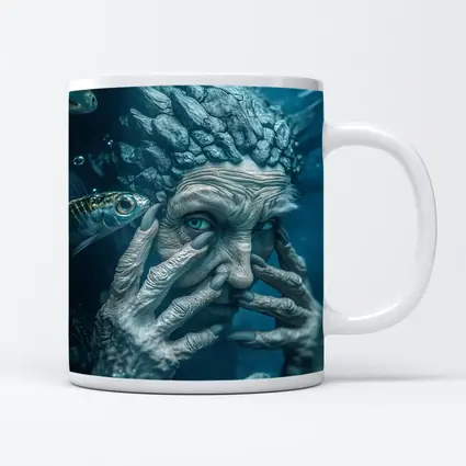 Ancient Stone Elder Underwater Surreal Fantasy
