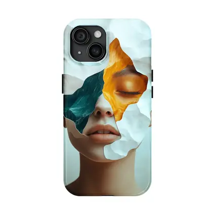 Surreal Female Face Collage Abstract Art