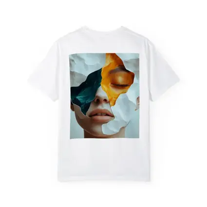 Surreal Female Face Collage Abstract Art