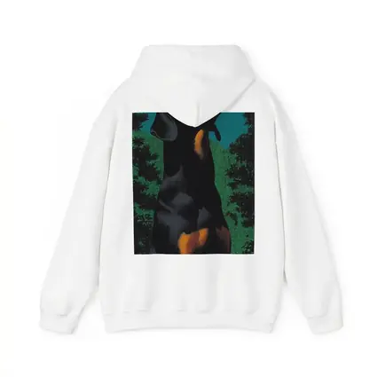 Doberman Pinscher Gazing at Night Sky