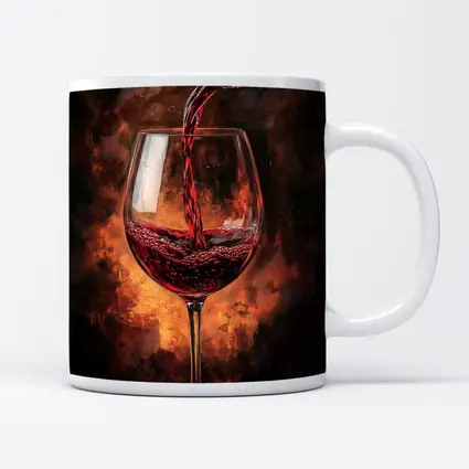 Red Wine Pouring Into Glass Dark Background