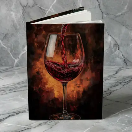 Red Wine Pouring Into Glass Dark Background