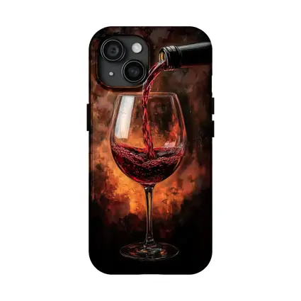 Red Wine Pouring Into Glass Dark Background