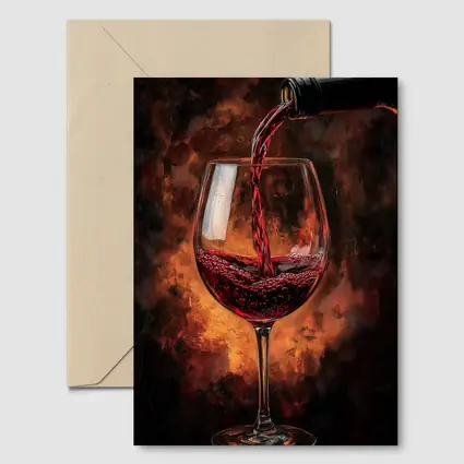 Red Wine Pouring Into Glass Dark Background