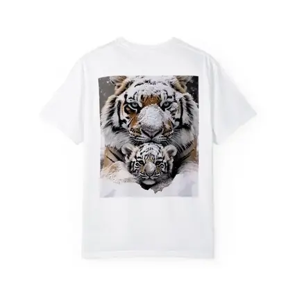 Tiger Mother And Cub In Snow