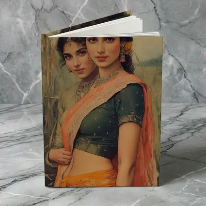 Indian Women in Sarees Field Painting