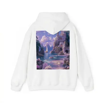 Fantasy Castle Beach Seashells Dreamy Coastal Scene