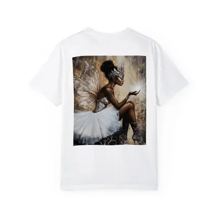Black Fairy Queen Glitter Wings Fantasy Art