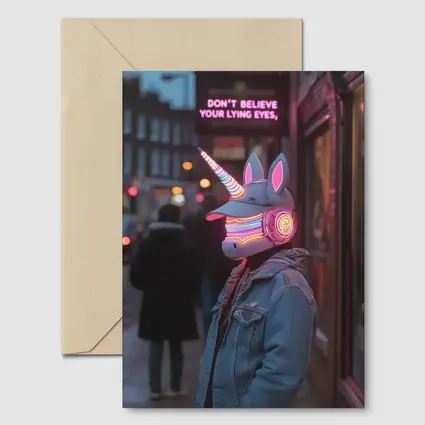 Neon Unicorn Street Art Urban Night