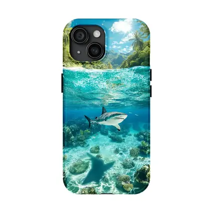 Reef Shark Swimming Tropical Island Underwater