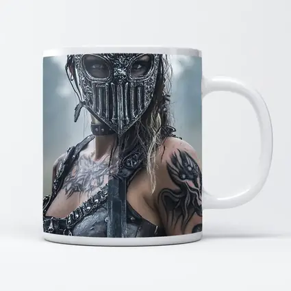 Armored Female Warrior Dark Misty Field