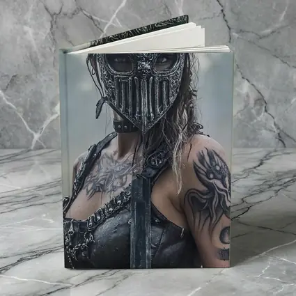 Armored Female Warrior Dark Misty Field