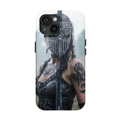 Armored Female Warrior Dark Misty Field