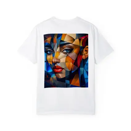 Cubist Abstract Woman Portrait Geometric Art