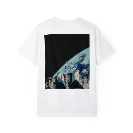 Astronaut Sneakers Standing On Moon Earth