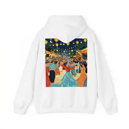 Mid Autumn Festival Dance Lanterns Night Illustration