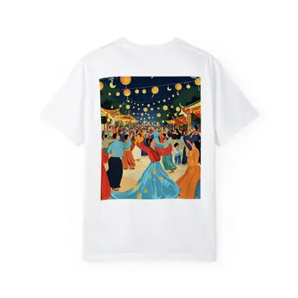Mid Autumn Festival Dance Lanterns Night Illustration