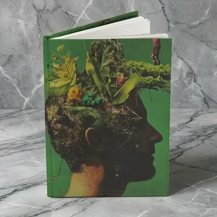Man Head Nature Growth Collage Green Background