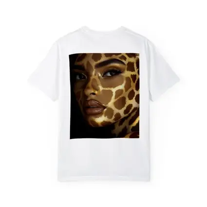Woman Face Giraffe Pattern Gold Body Art