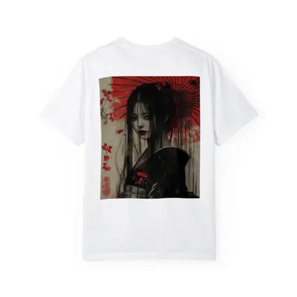 Dark Geisha Red Umbrella Japanese Art