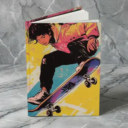 Anime Skater Girl Pop Art Bold Colors
