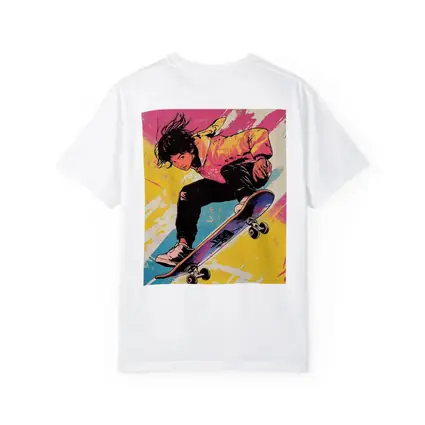 Anime Skater Girl Pop Art Bold Colors
