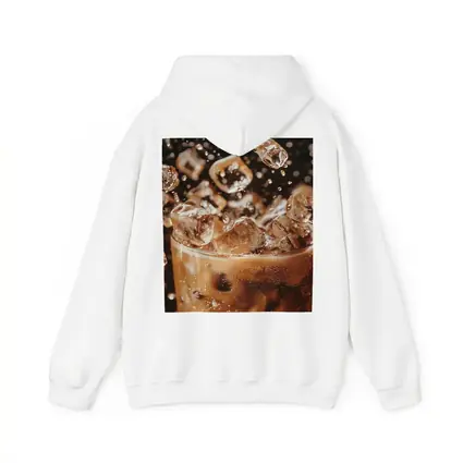 Iced Coffee Glass Ice Cubes Dark Background