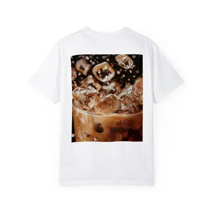 Iced Coffee Glass Ice Cubes Dark Background