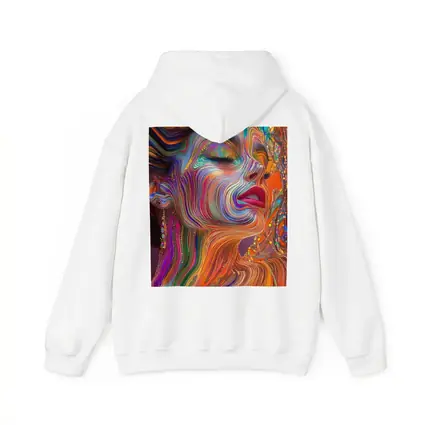 Colorful Swirling Paint Woman Face Art