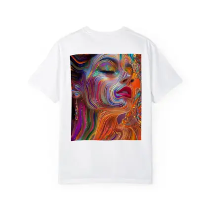 Colorful Swirling Paint Woman Face Art