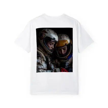 Two Astronauts In Worn Space Suits