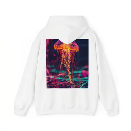 Neon Jellyfish Glowing Dark Cyberpunk Ocean