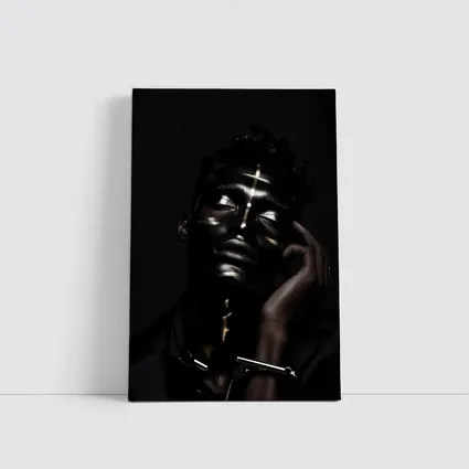 Dark Male Portrait Gold Light Rays