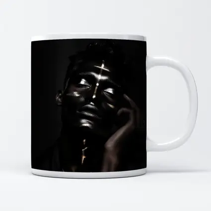 Dark Male Portrait Gold Light Rays