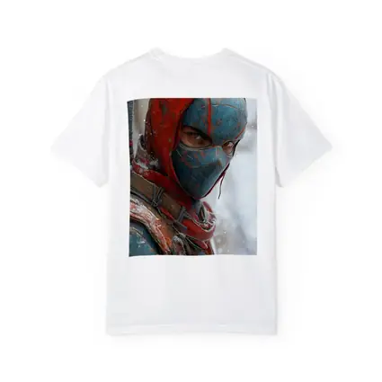 Red Blue Ninja Warrior Snowy Winter Background