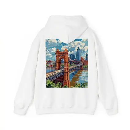 Roebling Suspension Bridge Cincinnati Skyline Art