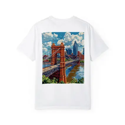 Roebling Suspension Bridge Cincinnati Skyline Art