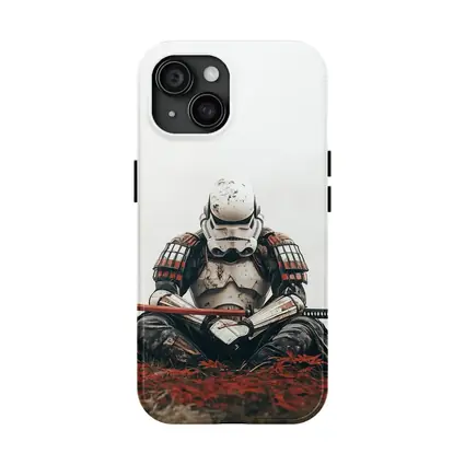 Samurai Stormtrooper Sitting Red Autumn Field