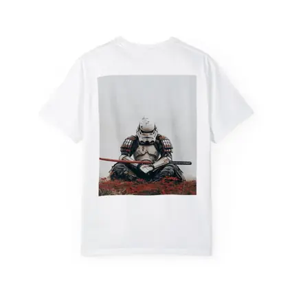 Samurai Stormtrooper Sitting Red Autumn Field